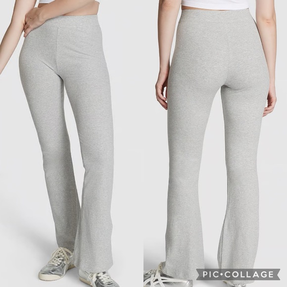 PINK Stretch Cotton Ribbed Flare Legging - Picture 1 of 1